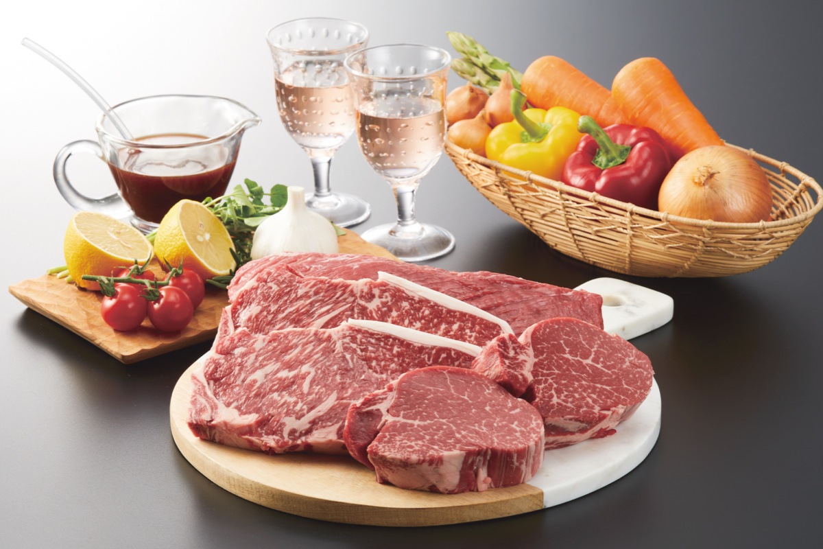 六甲姫牛の精肉写真